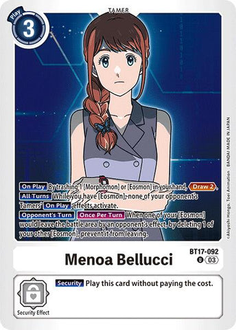 Menoa Bellucci [BT17-092] [Secret Crisis]